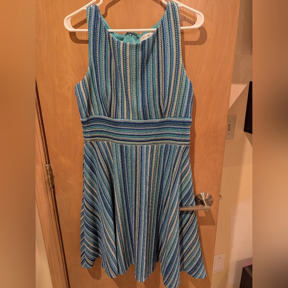 Dressbarn Multicolor Textured Sleeveless Dress